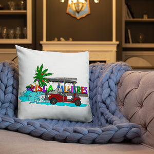 Caribbean Christmas Golf Cart Premium Pillow