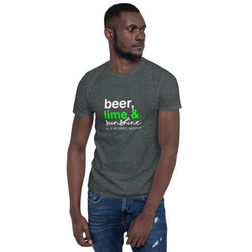 Beer Lime and Sunshine Men's Short-Sleeve Unisex T-Shirt