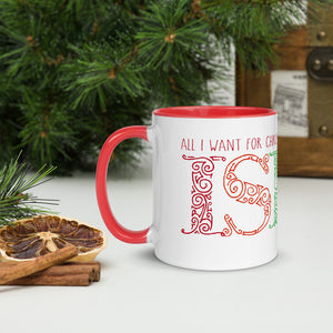 All I want for Christmas is island time on Isla Mujeres Mug with Color Inside